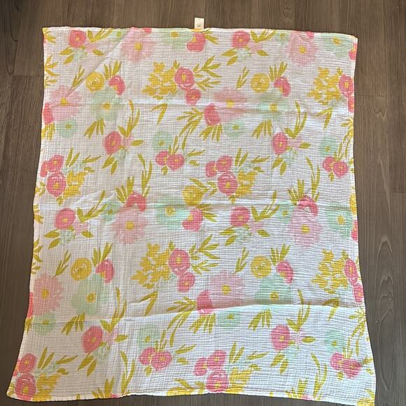 Cloud Island 100% Cotton Muslin Blankets Large "You are Loved" Floral (Two) - Picture 4 of 6